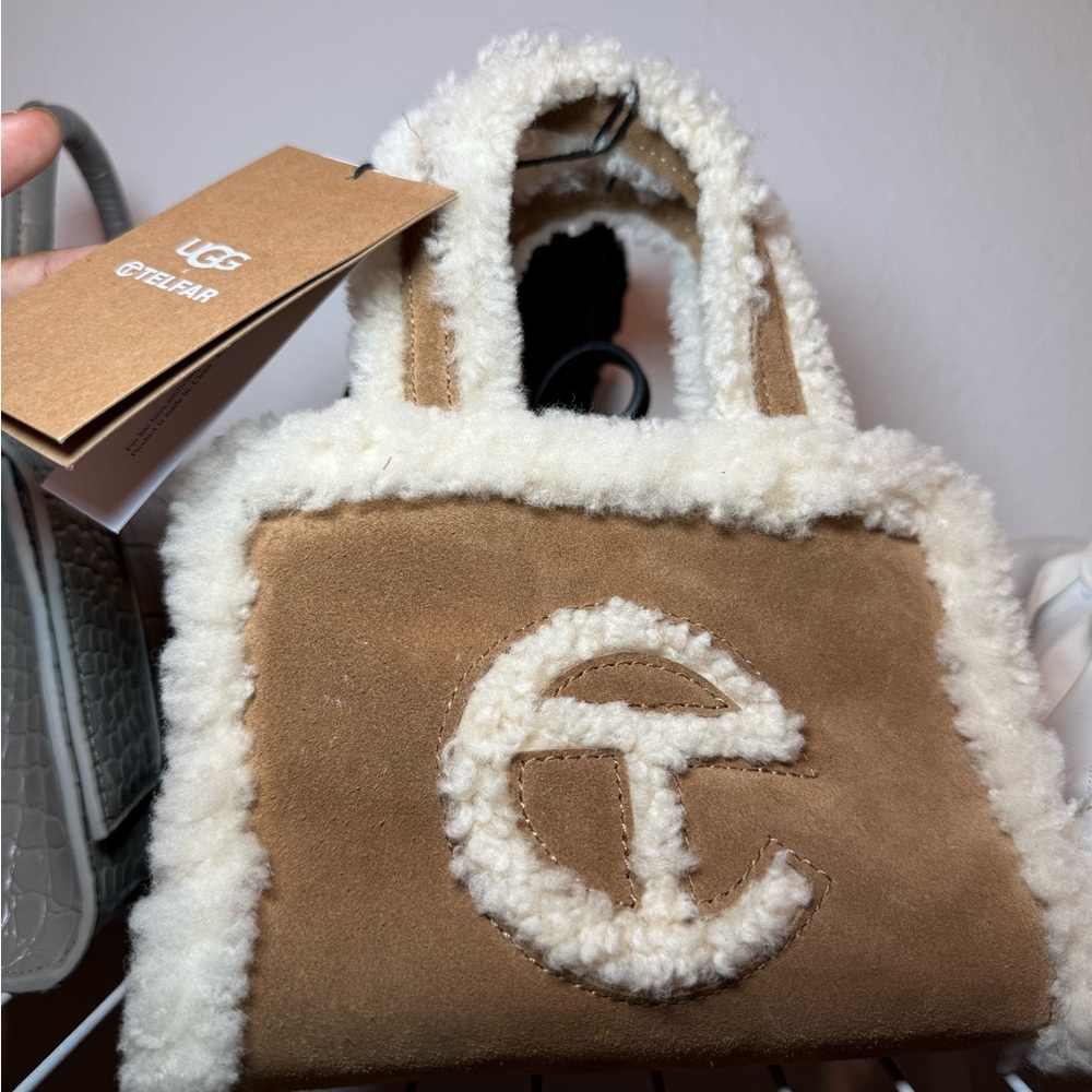 TELFAR/UGG Women's Brown and Cream Shearling Mini Bag